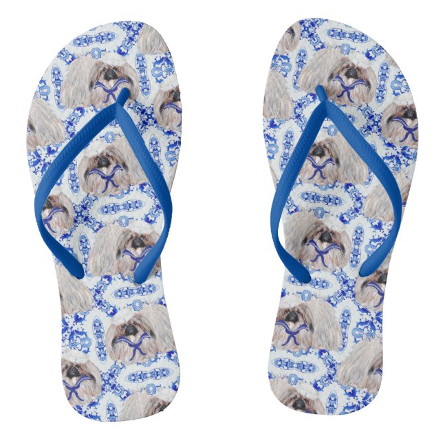 Pekingese Sailor Flip Flops (Footbed)
