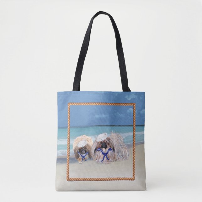Pekingese Sailors Tote Bag (Front)