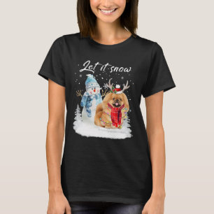 Pekingese Santa Dog Christmas Snowman Xmas Pajama T-Shirt