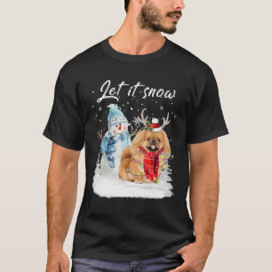 Pekingese Santa Dog Christmas Snowman Xmas Pajama T-Shirt