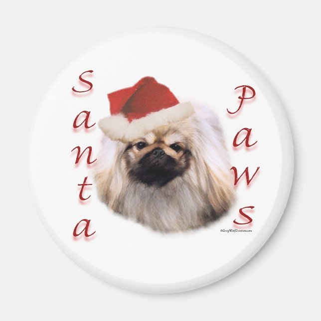 Pekingese Santa Paws Magnet (Front)