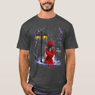 Pekingese Santa Snow Christmas Light Winter Pajama T-Shirt
