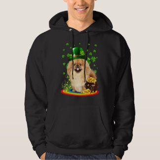 Pekingese St Patricks Day Irish Shamrock Dog Loves Hoodie
