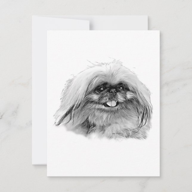 Pekingese Stationery - blank card "JenaSota" (Front)