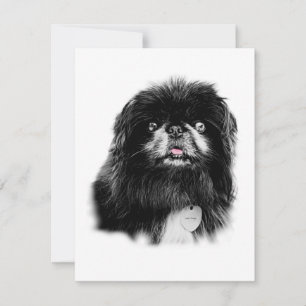 Pekingese Stationery - blank card "Mork"