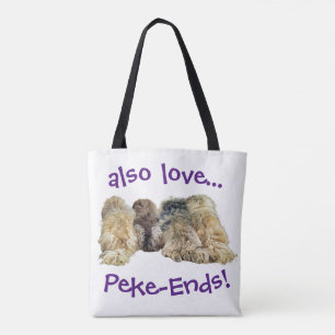 Pekingese Tote including the Peke-Ends! Bag