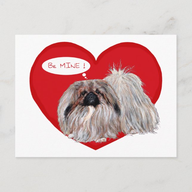 Pekingese Valentine Holiday Postcard (Front)