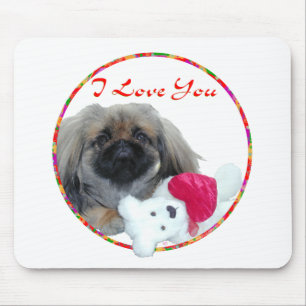 Pekingese Valentine Mouse Mat