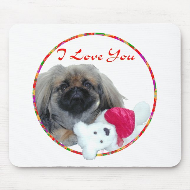 Pekingese Valentine Mouse Mat (Front)