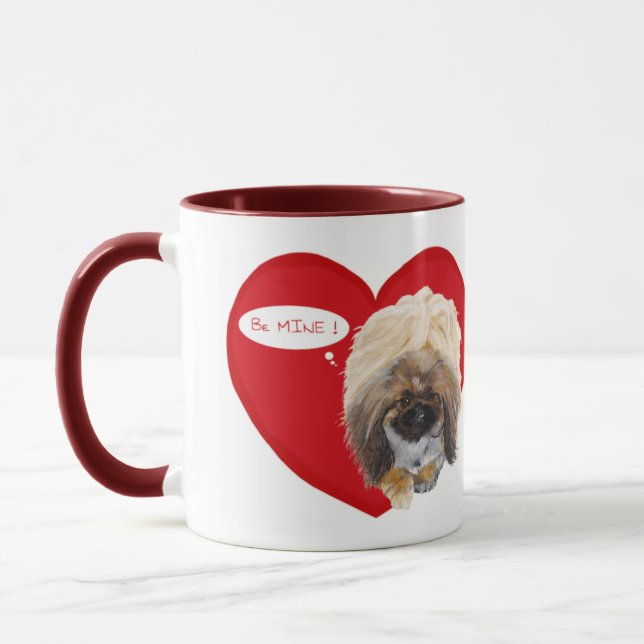 Pekingese Valentine Mug (Left)