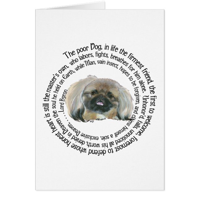 Pekingese Wisdom - and Lord Byron's Lament (Front)
