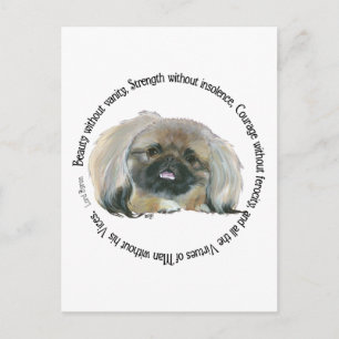 Pekingese Wisdom - Lord Byron's Praise Postcard
