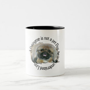 Pekingese Wisdom - Undersized Lion ! Two-Tone Coffee Mug