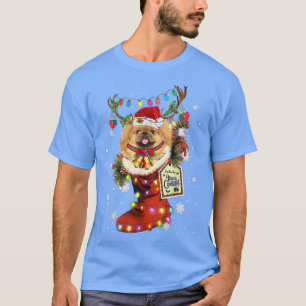 Pekingese Xmas Boot Christmas Sock Winter Snow T-Shirt
