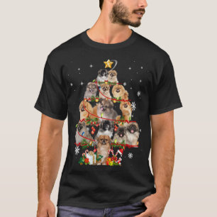 Pekingeses Christmas Tree X-mas Lights Santa Pekin T-Shirt