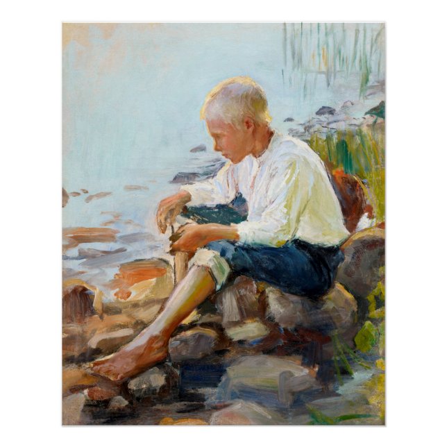 Pekka Halonen, Boy on the shore CC0171 Finland Poster (Front)