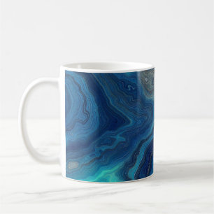 “Pelagic Contours” – An Abstract Seascape Coffee Mug