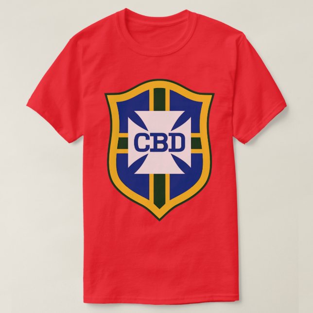 Pele Brasil 1970 CBD Jersey FrontBack Print T-Shirt (Design Front)