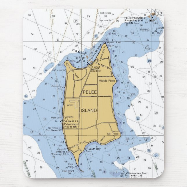 Pelee Island, Ontario nautical chart Mousepad (Front)