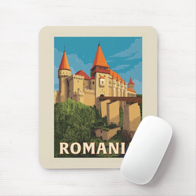 Peles Castle Romania Mouse Mat (With Mouse)