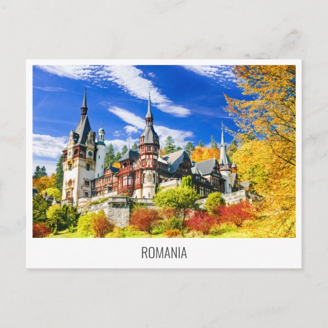 Peles Castle, Romania travel Holiday Postcard (Front)