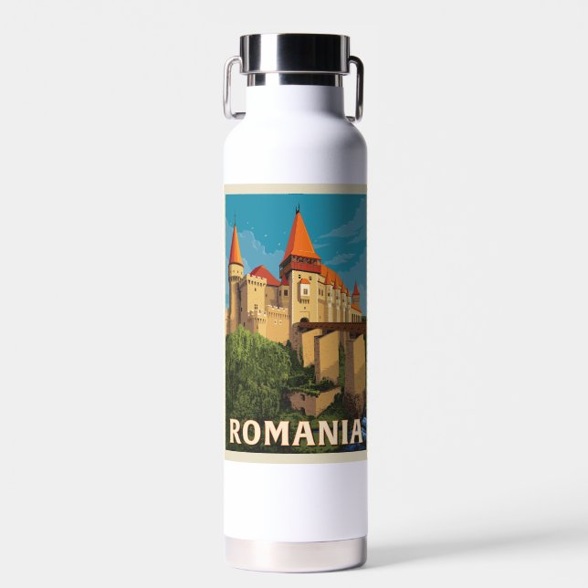 Peles Castle Romania Water Bottle (Front)