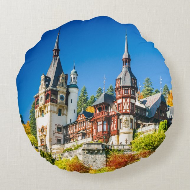Peles castle round cushion (Back)