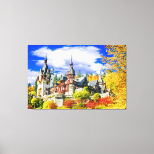 Peles castle Sinaia Canvas Print