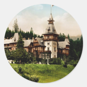 Peles Castle Sinaia Romania Classic Round Sticker