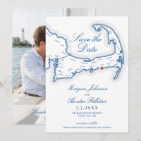 Pelham House Resort Save the Date | Cape Cod Map