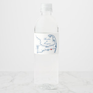 Pelham House Resort Wedding Cape Cod  Water Bottle Label