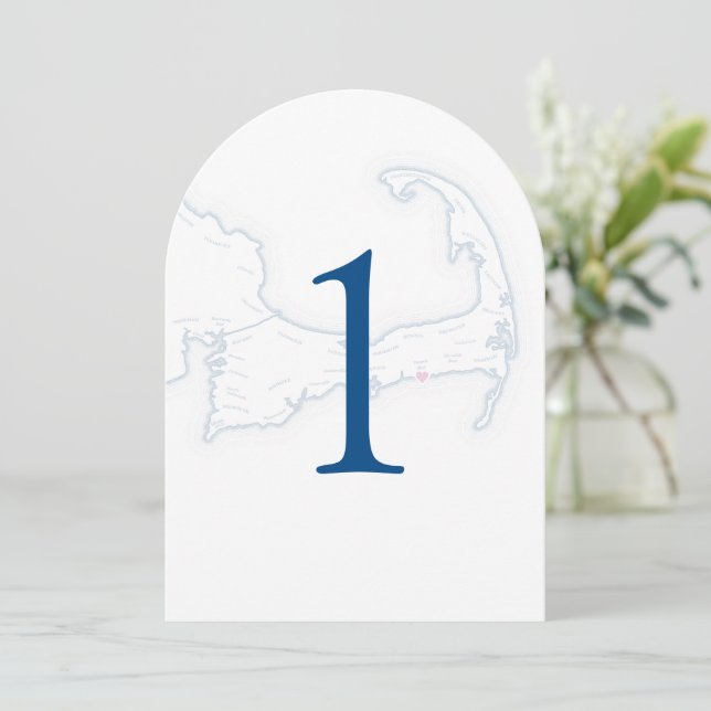Pelham House Resort Wedding Table Number  (Standing Front)