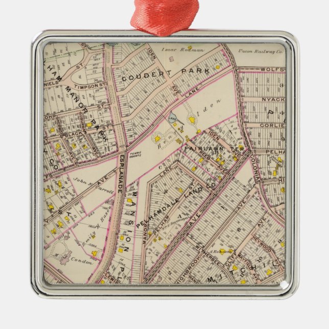 Pelham town, New York Metal Tree Decoration (Front)