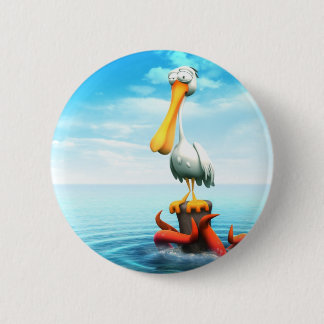 Pelican 6 Cm Round Badge