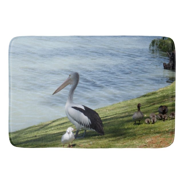 Pelican And Ducks, Bath Mat (Front)