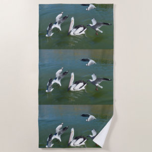 Pelican And The  Gate Crashers,  Beach Towel