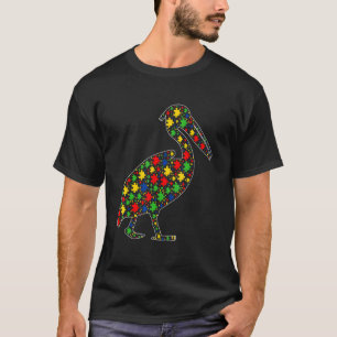Pelican Animals Puzzle Pieces Autism Awareness T-Shirt