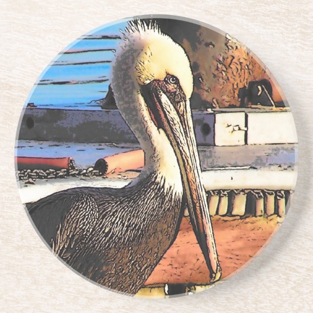 Pelican Art Coaster (Front)