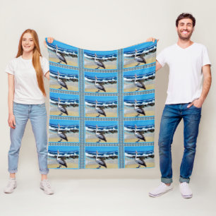 Pelican Beach Life Is Perfect, Fleece Blanket