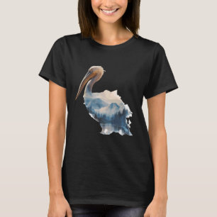Pelican Bird Animal Graphic Seabird Tropical Pelic T-Shirt