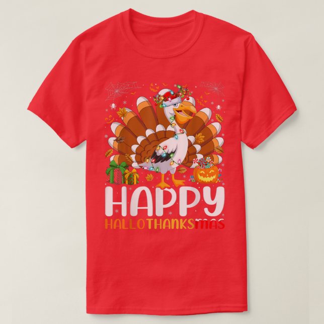 Pelican Bird Lover Halloween Christmas Happy Hallo T-Shirt (Design Front)