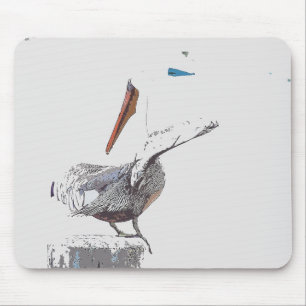 Pelican Birds Wildlife Animals Mouse Mat