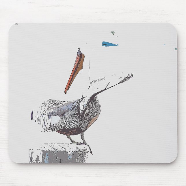 Pelican Birds Wildlife Animals Mouse Mat (Front)