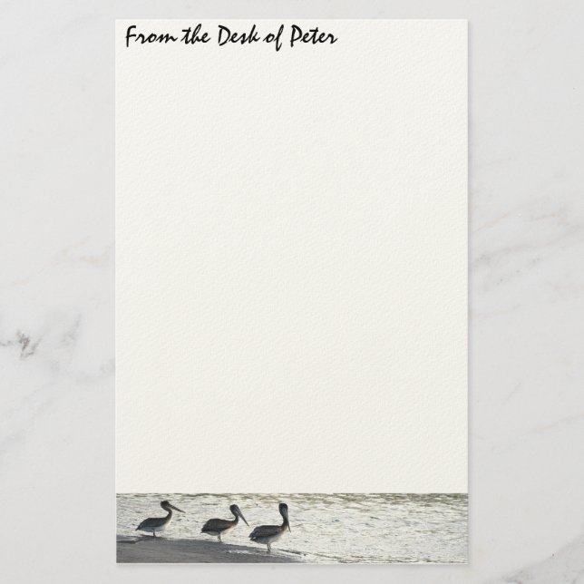 Pelican Birds Wildlife Animals Stationery (Front)