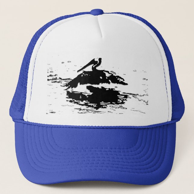 Pelican Birds Wildlife Animals Trucker Hat (Front)