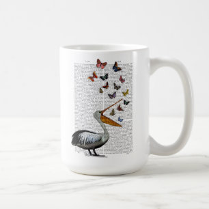 Pelican & Butterflies Coffee Mug