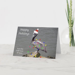 Pelican Decorating for Christmas Holiday Card