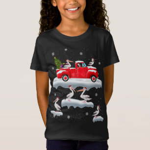 Pelican Driving Christmas Tree Red Truck Pelican C T-Shirt