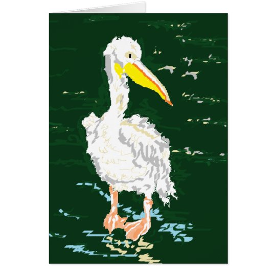 Pelican Enjoying Alone Time Card