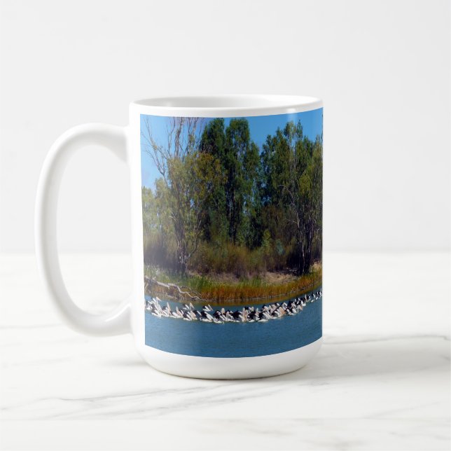 Pelican Fishing Frenzy, Coffee Mug (Left)